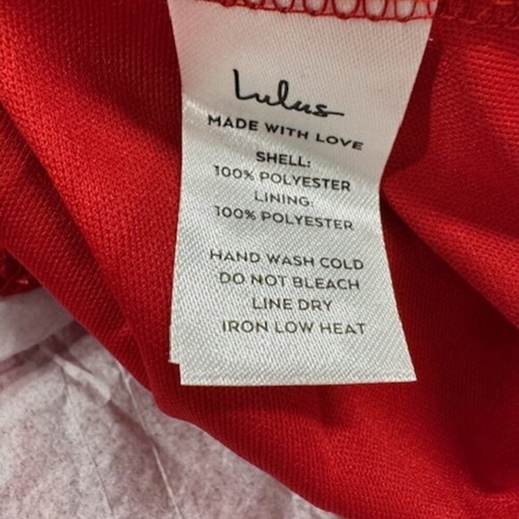 NWT Lulus Grace and Beauty Red Burnout Floral Print Tiered Dress - Picture 7 of 8